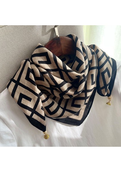 Manyetik Emiş Tokası Kare Eşarp Küçük Ipek Eşarp Ilkbahar ve Sonbahar Modelleri Boyun Koruması Küçük Eşarp Kadın Yüksek Sınıf Mizaç Duygusu Çok Yönlü Ipek Eşarp Kadın (Yurt Dışından)