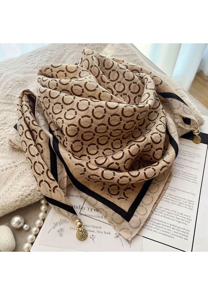 Manyetik Emiş Tokası Kare Eşarp Küçük Ipek Eşarp Ilkbahar ve Sonbahar Modelleri Boyun Koruması Küçük Eşarp Kadın Yüksek Sınıf Mizaç Duygusu Çok Yönlü Ipek Eşarp Kadın (Yurt Dışından)