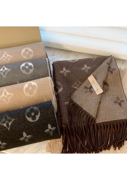 Sonbahar ve Kış Yeni Çift Taraflı Kaşmir Eşarp Kadın Harfleri Eşarp Kalınlaştırılmış Yün Şal (Yurt Dışından) fiyatları