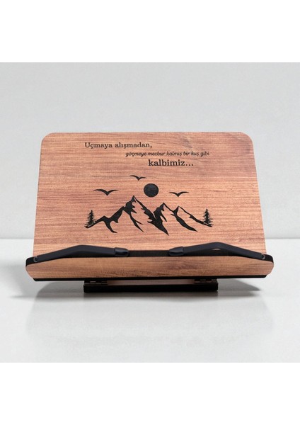 İsfahan TA Kitap Okuma Standı Masaüstü Ahşap Kuran Rahlesi Tablet Tutucu