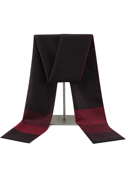 Siyah Gri Erkek Atkı Kış Sıcak Atkı Erkekler Rahat Ekose Uzun Atkı (Yurt Dışından)