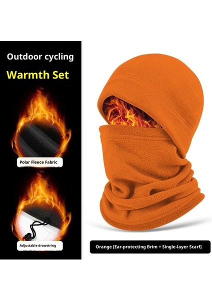 Kışlık Yastıklı ve Kalınlaştırılmış Bisiklet Atkısı Kilit Sıcaklığı Sıcak Polar Şapka Atkı Kombinasyon Modelleri Ipli Çok Fonksiyonlu Anti-Soğuk Boyun Örtüsü (Yurt Dışından)