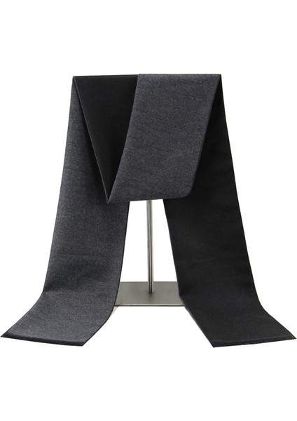 Siyah Gri Erkek Atkı Kış Sıcak Atkı Erkekler Rahat Ekose Uzun Atkı (Yurt Dışından)