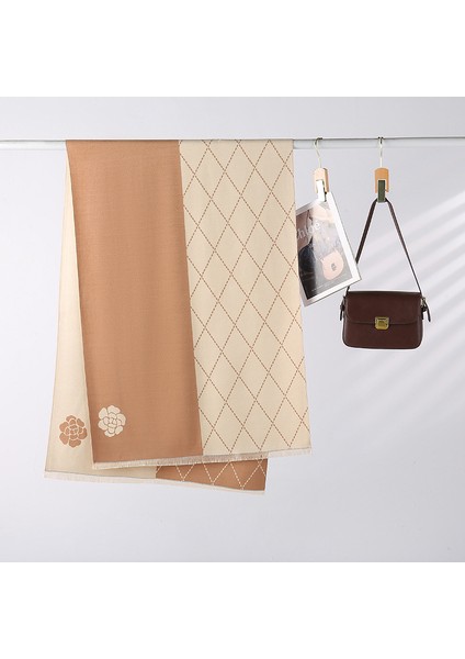 Sonbahar ve Kış Yeni Büyük V Eşarp Modası Vahşi Sıcak Boyun Çift Taraflı Şal (Yurt Dışından)