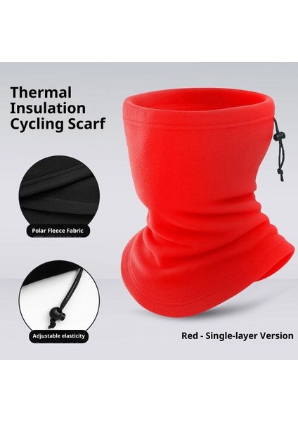 Kışlık Yastıklı ve Kalınlaştırılmış Bisiklet Atkısı Kilit Sıcaklığı Sıcak Polar Şapka Atkı Kombinasyon Modelleri Ipli Çok Fonksiyonlu Anti-Soğuk Boyun Örtüsü (Yurt Dışından)