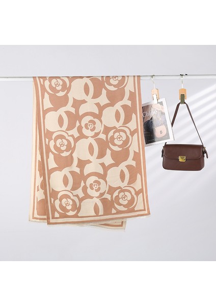 Sonbahar ve Kış Yeni Büyük V Eşarp Modası Vahşi Sıcak Boyun Çift Taraflı Şal (Yurt Dışından)