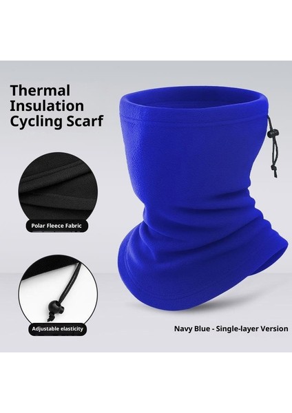 Kışlık Yastıklı ve Kalınlaştırılmış Bisiklet Atkısı Kilit Sıcaklığı Sıcak Polar Şapka Atkı Kombinasyon Modelleri Ipli Çok Fonksiyonlu Anti-Soğuk Boyun Örtüsü (Yurt Dışından)