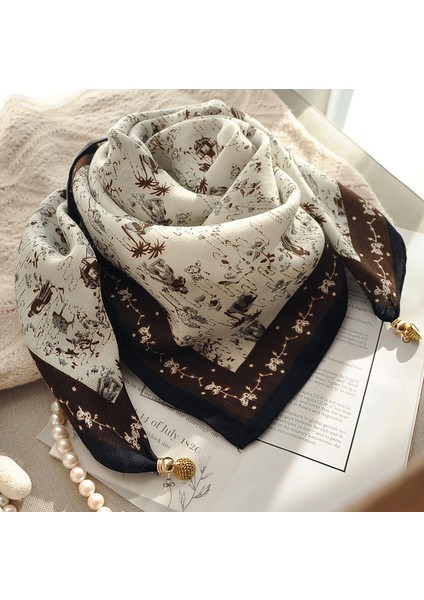 Manyetik Emiş Tokası Kare Eşarp Küçük Ipek Eşarp Ilkbahar ve Sonbahar Modelleri Boyun Koruması Küçük Eşarp Kadın Yüksek Sınıf Mizaç Duygusu Çok Yönlü Ipek Eşarp Kadın (Yurt Dışından) fiyatları