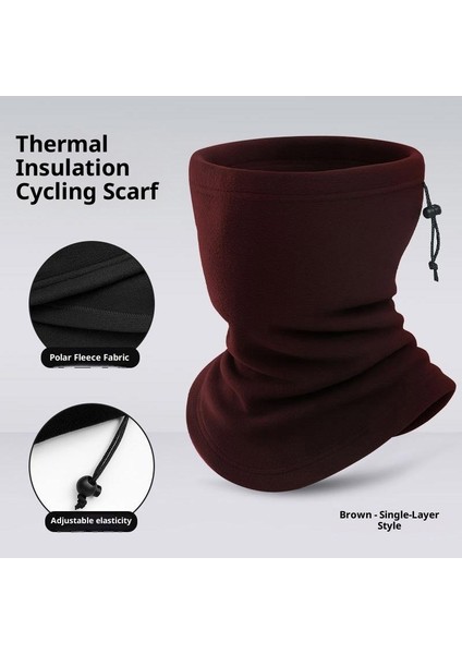 Kışlık Yastıklı ve Kalınlaştırılmış Bisiklet Atkısı Kilit Sıcaklığı Sıcak Polar Şapka Atkı Kombinasyon Modelleri Ipli Çok Fonksiyonlu Anti-Soğuk Boyun Örtüsü (Yurt Dışından)