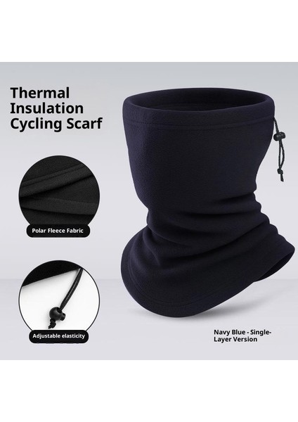 Kışlık Yastıklı ve Kalınlaştırılmış Bisiklet Atkısı Kilit Sıcaklığı Sıcak Polar Şapka Atkı Kombinasyon Modelleri Ipli Çok Fonksiyonlu Anti-Soğuk Boyun Örtüsü (Yurt Dışından)