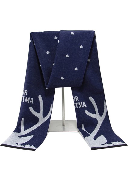 Siyah Gri Erkek Atkı Kış Sıcak Atkı Erkekler Rahat Ekose Uzun Atkı (Yurt Dışından)