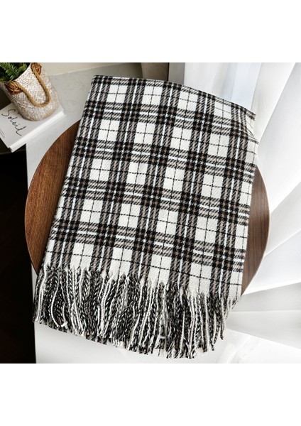 Eşarp Kore Atmosferi Kış Duygusu Sıcak Şal Kadın 2025 Yeni Ekose Eşarp (Yurt Dışından)