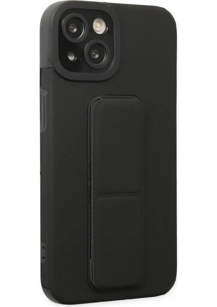 iPhone 14 Plus Kılıf Mega Standlı Silikon - Siyah (K95) fiyatları