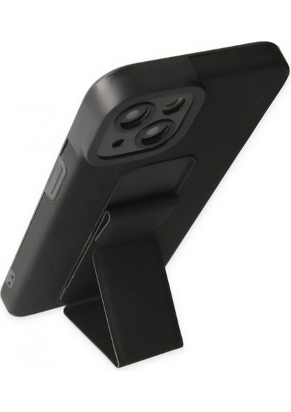 iPhone 14 Plus Kılıf Mega Standlı Silikon - Siyah (K95) modelleri