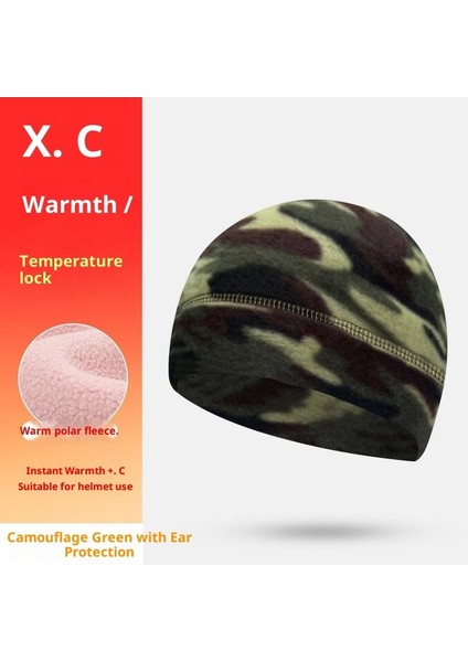 Kışlık Yastıklı ve Kalınlaştırılmış Bisiklet Atkısı Kilit Sıcaklığı Sıcak Polar Şapka Atkı Kombinasyon Modelleri Ipli Çok Fonksiyonlu Anti-Soğuk Boyun Örtüsü (Yurt Dışından)