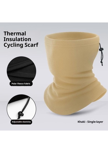Kışlık Yastıklı ve Kalınlaştırılmış Bisiklet Atkısı Kilit Sıcaklığı Sıcak Polar Şapka Atkı Kombinasyon Modelleri Ipli Çok Fonksiyonlu Anti-Soğuk Boyun Örtüsü (Yurt Dışından)