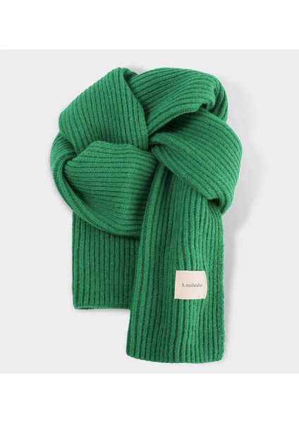 Sonbahar ve Kış Yumuşak Örme Yün Atkı Kadın Yüz Sıcak Öğrenciler ile Düz Renk Kumaş Atkı Kalınlaşmış Çift (Yurt Dışından)