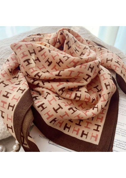 Manyetik Emiş Tokası Kare Eşarp Küçük Ipek Eşarp Ilkbahar ve Sonbahar Modelleri Boyun Koruması Küçük Eşarp Kadın Yüksek Sınıf Mizaç Duygusu Çok Yönlü Ipek Eşarp Kadın (Yurt Dışından)