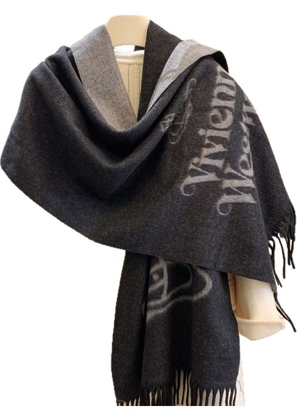 Sonbahar ve Kış Yeni Çift Taraflı Kaşmir Eşarp Kadın Harfleri Eşarp Kalınlaştırılmış Yün Şal (Yurt Dışından) modelleri