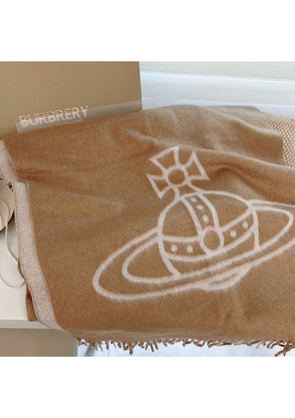 Sonbahar ve Kış Yeni Çift Taraflı Kaşmir Eşarp Kadın Harfleri Eşarp Kalınlaştırılmış Yün Şal (Yurt Dışından)