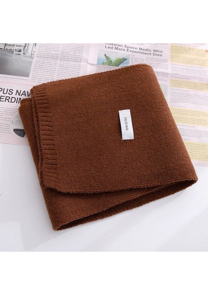 Sonbahar ve Kış Yumuşak Örme Yün Atkı Kadın Yüz Sıcak Öğrenciler ile Düz Renk Kumaş Atkı Kalınlaşmış Çift (Yurt Dışından)