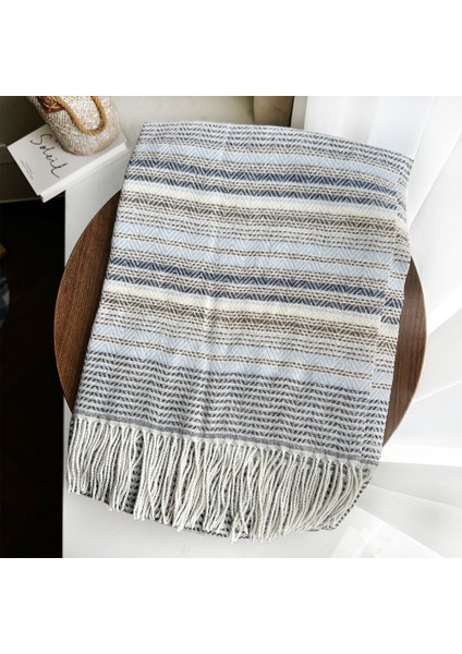 Eşarp Kore Atmosferi Kış Duygusu Sıcak Şal Kadın 2025 Yeni Ekose Eşarp (Yurt Dışından)