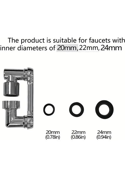 1080 Derece Dönebilen Mutfak ve Lavabo Bataryası Akrobat Musluk Ucu (4887) fırsatları