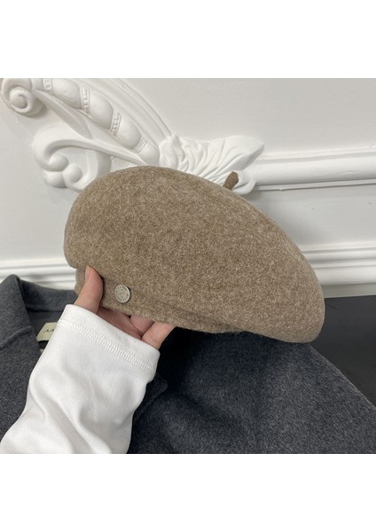 Yün Tüvit Büyük Baş Çevresi Bere Çocuk Modelleri Sonbahar ve Kış Yeni Gösteri Yüzü Küçük Sıcak Boyama Aile Şapkası (Yurt Dışından)