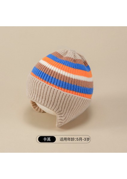 Kore Versiyonu Ins Sonbahar ve Kış Yeni Bebek Kulak Koruma Kapağı Sıcak Soğuk Kap Rahat Bebek Çift Top Yumuşak Yapışkan Sarılmış Kafa Kapağı Gelgit (Yurt Dışından)