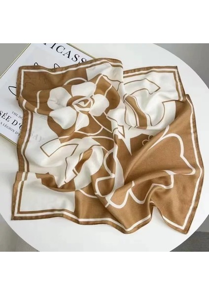 Manyetik Emiş Tokası Kare Eşarp Küçük Ipek Eşarp Ilkbahar ve Sonbahar Modelleri Boyun Koruması Küçük Eşarp Kadın Yüksek Sınıf Mizaç Duygusu Çok Yönlü Ipek Eşarp Kadın (Yurt Dışından)