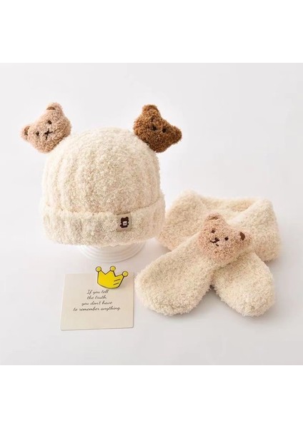 Kore Versiyonu Ins Sonbahar ve Kış Yeni Bebek Kulak Koruma Kapağı Sıcak Soğuk Kap Rahat Bebek Çift Top Yumuşak Yapışkan Sarılmış Kafa Kapağı Gelgit (Yurt Dışından)