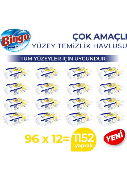 Yüzey Temizlik Havlusu Large Limon 96X12 (1152 Yaprak)
