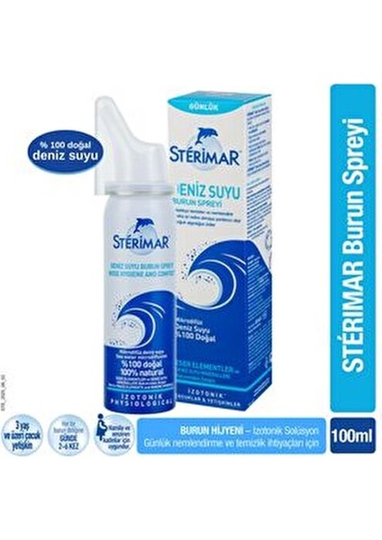 Deniz Suyu Burun Spreyi 100 ml fiyatları