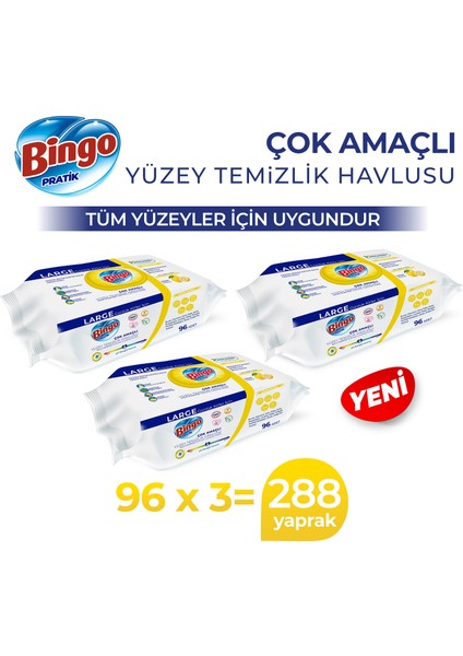 Yüzey Temizlik Havlusu Large Limon 96X3 (288 Yaprak)