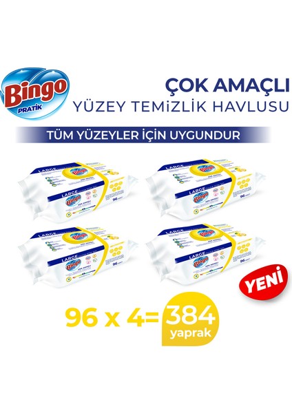 Yüzey Temizlik Havlusu Large Limon 96X4 (384 Yaprak)