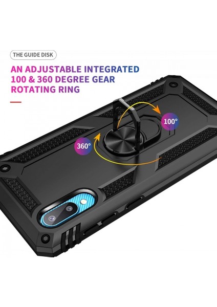 Samsung Galaxy A02 Kılıf Sofya Yüzüklü Silikon Kapak - Siyah (K95) indirimleri