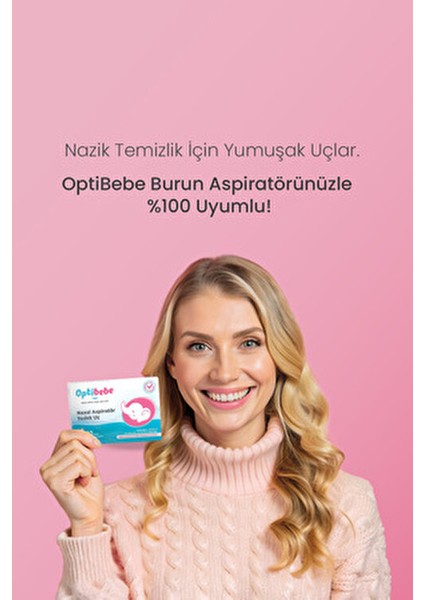 Nazal Aspiratör Yedek Uç Hassas Ciltler İçin Nazik Temizlik 10 Adet