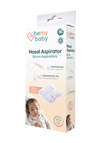 Burun Aspiratörü Ergonomik Tasarım ve Yumuşak Uçlarla 3 Adet Tek Kullanımlık Uç modelleri