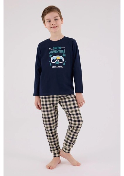 Baba Oğul Lacivert %100 Pamuklu Uzun Kollu Pijama Takım 3511 (Pijamaları Ayrı Ayrı Sepete Ekleyiniz) modelleri