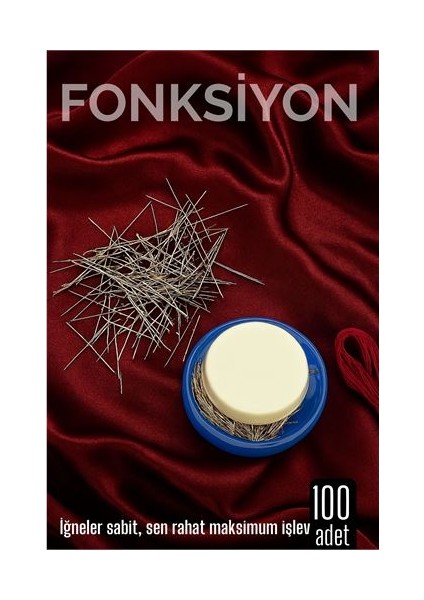 100'LÜ Süngerli Yuvarlak Kutulu Dikiş Iğnesi – Pratik Saklama ve Kolay Kullanım