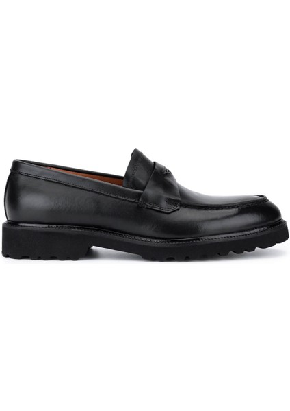 Erkek Hakiki Deri Siyah Loafer Ayakkabı 1170 01 Erk Ayk SK25-26 Sıyah Spr