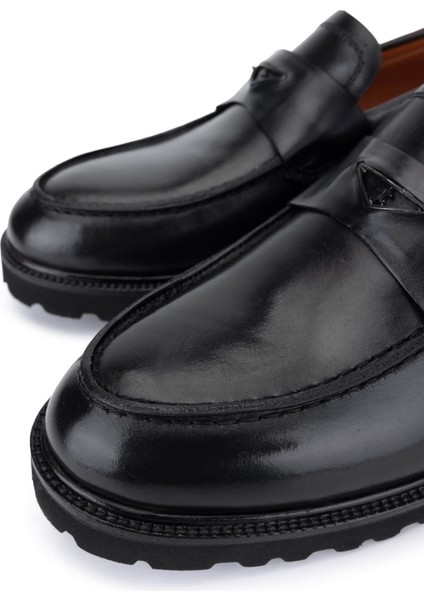 Erkek Hakiki Deri Siyah Loafer Ayakkabı 1170 01 Erk Ayk SK25-26 Sıyah Spr fırsatları