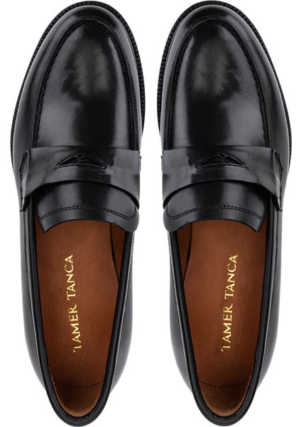 Erkek Hakiki Deri Siyah Loafer Ayakkabı 1170 01 Erk Ayk SK25-26 Sıyah Spr indirimleri