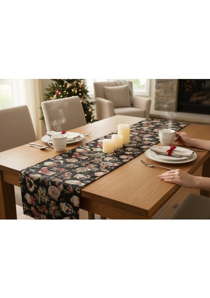 Yeni Yıl Runner, Yılbaşı Runner, Noel Baba Runner, Çam Ağacı Runner modelleri