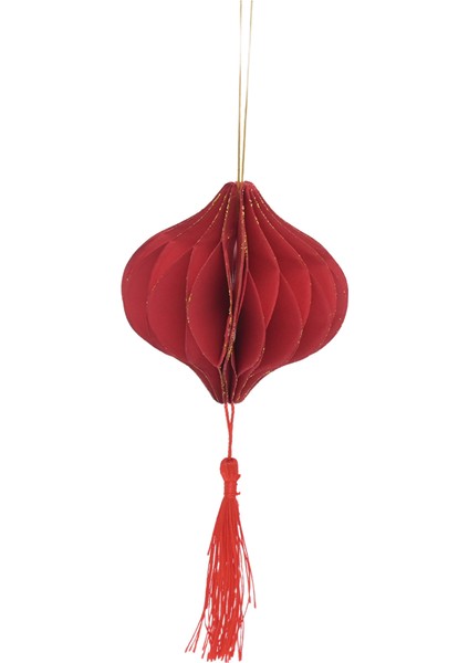 New Year Yılbaşı Püsküllü 3 Adet Ağaç Süsü 10X9,5 cm modelleri