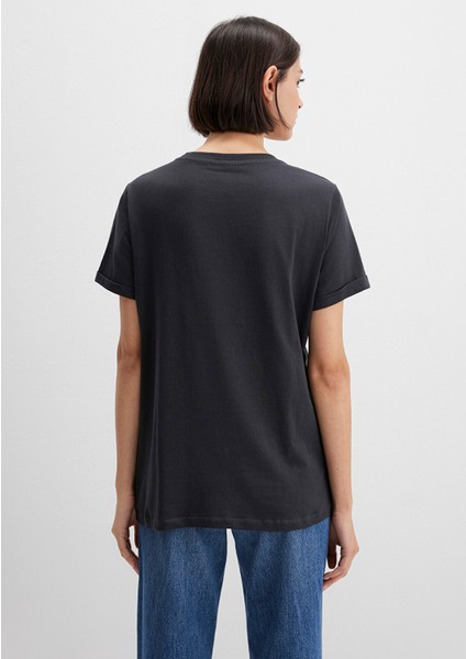 Denim Kız Baskılı Antrasit İstanbul Tişört 168890-29726