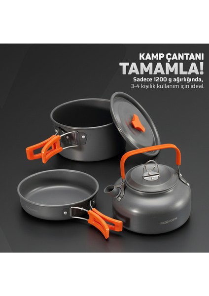 Nomad 03 Kamp Tencere Seti – 4 Kişilik Çok Fonksiyonlu Set