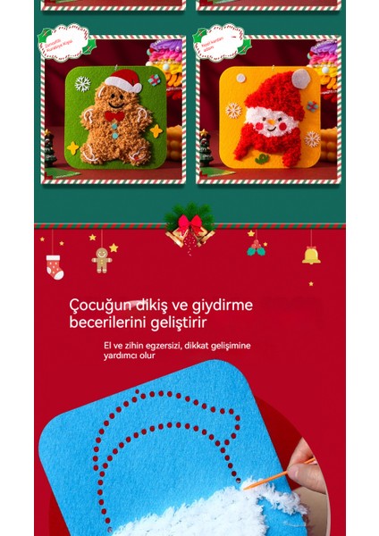 Dokuma Olmayan Dikişli El Sanatları Çocuk Dıy Noel Ağacı Süslemesi (Yurt Dışından) fiyatları