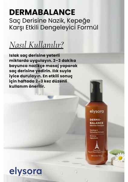 Dermabalance, 13 Aktif Içerikli, Kepeğe Karşı Etkili, Tuzsuz, Dengeleyici Şampuan 200 ml
