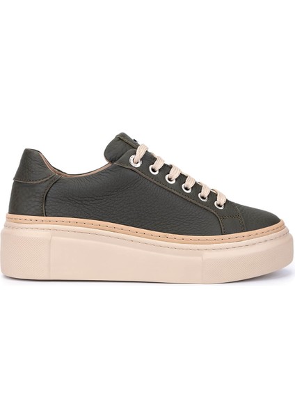 Kadın Hakiki Deri Haki Sneakers & Spor Ayakkabı 1116 5022-09 Bn Ayk SK25-26 Hakı Fltr